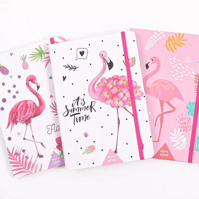 Carnet Ligné - Happy Flamingo - Rose
