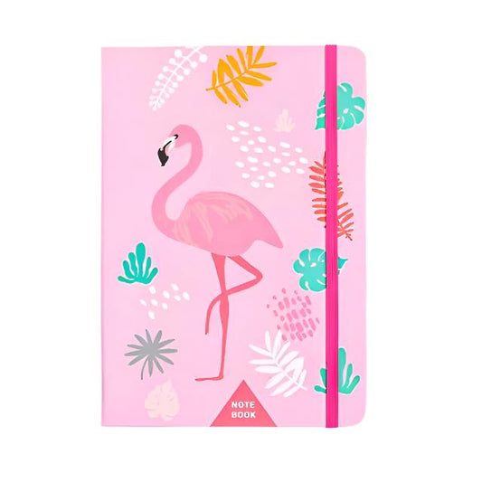 Carnet Ligné - Happy Flamingo - Rose