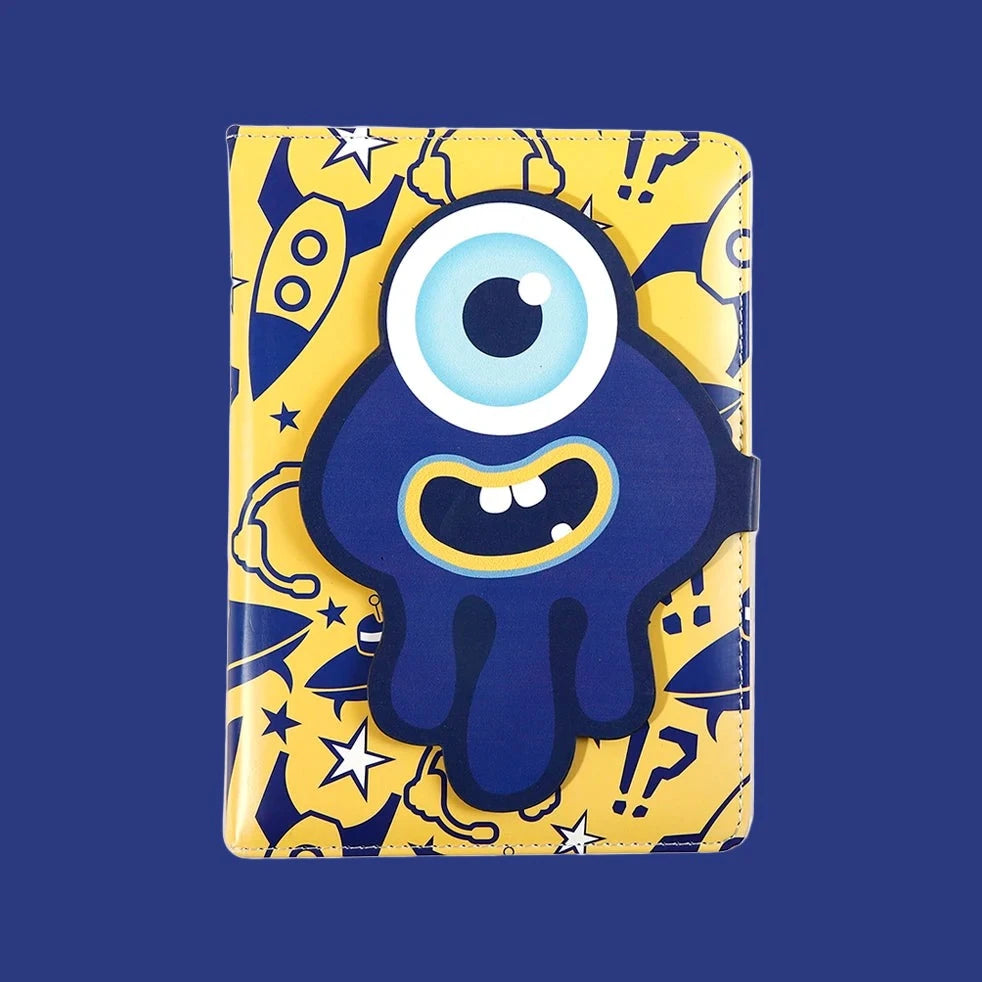 Carnet Ligné Alien - Jaune / Bleu