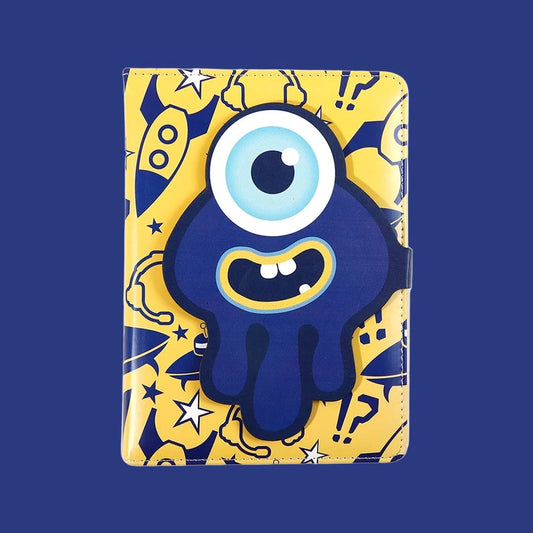 Carnet Ligné Alien - Jaune / Bleu