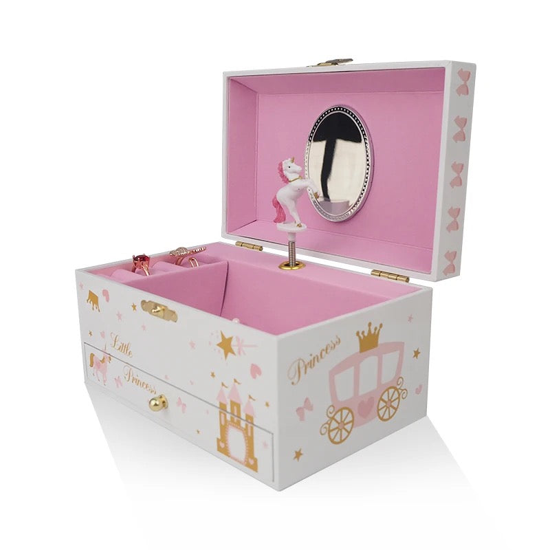 Boîte à Bijoux Musicale Licorne pour Filles, Cadeau de Noel, D'anniversaire pour Petites Filles , 3-10 ans
