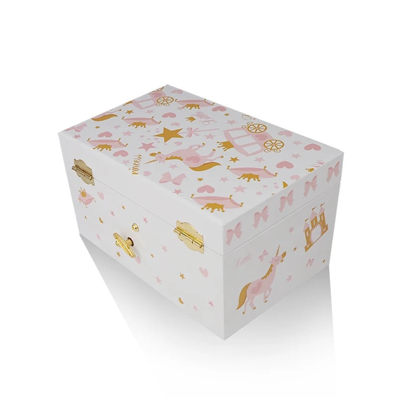 Boîte à Bijoux Musicale Licorne pour Filles, Cadeau de Noel, D'anniversaire pour Petites Filles , 3-10 ans