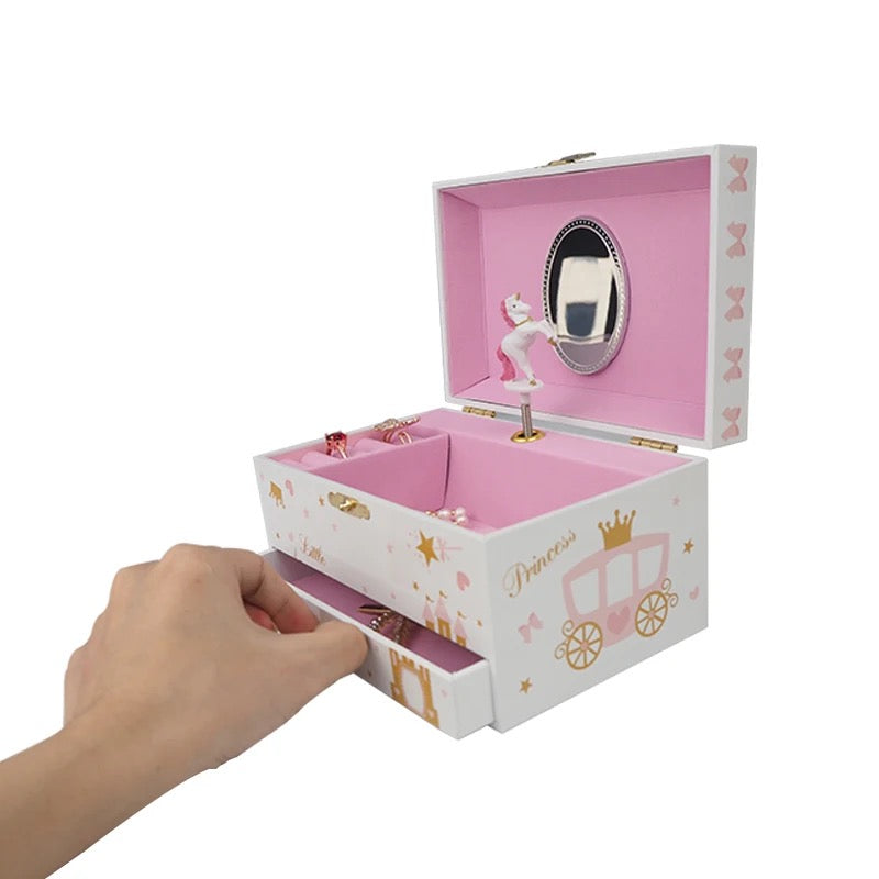 Boîte à Bijoux Musicale Licorne pour Filles, Cadeau de Noel, D'anniversaire pour Petites Filles , 3-10 ans