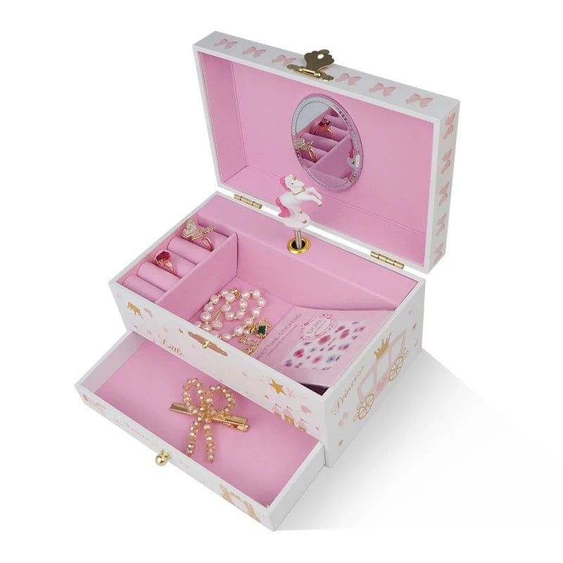 Boîte à Bijoux Musicale Licorne pour Filles, Cadeau de Noel, D'anniversaire pour Petites Filles , 3-10 ans