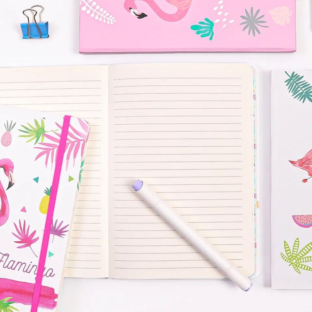 Carnet Ligné - Happy Flamingo - Rose