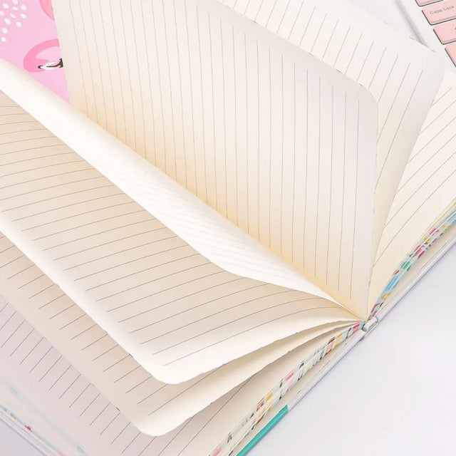 Carnet Ligné - Happy Flamingo - Rose