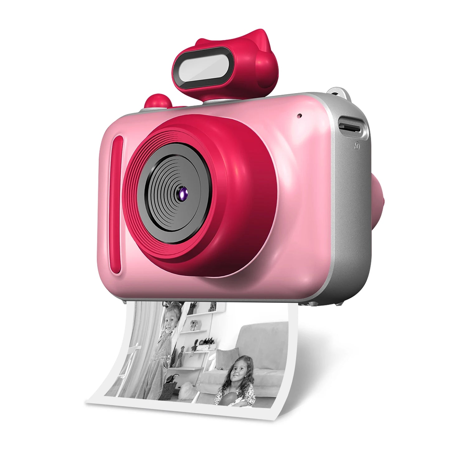 Appareil Photo à Impression Instantanée , Selfie et Video - Papier Thermique +250 photos - Ecran LCD. Cadeau Noel, Anniversaire Fille et Garçon, ROSE