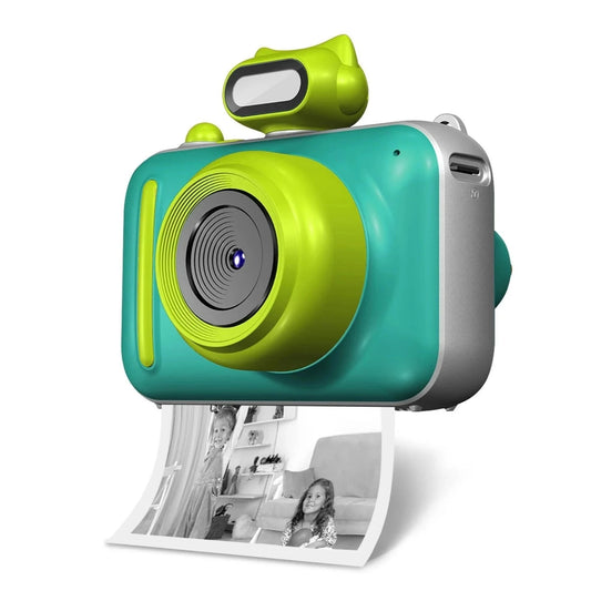 Appareil Photo à Impression Instantanée , Selfie et Video - Papier Thermique +250 photos - Ecran LCD. Cadeau Noel, Anniversaire Fille et Garçon, VERT