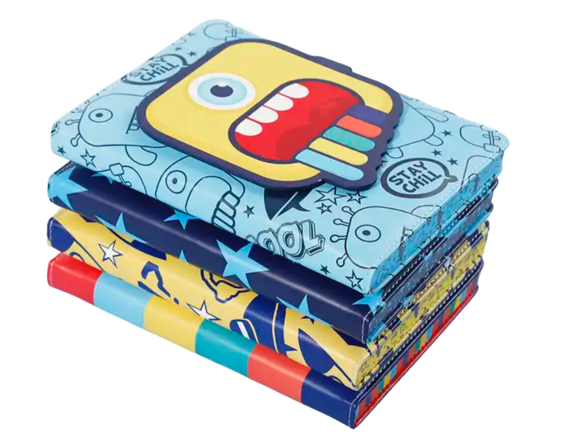 Carnet Ligné Alien - Jaune / Bleu