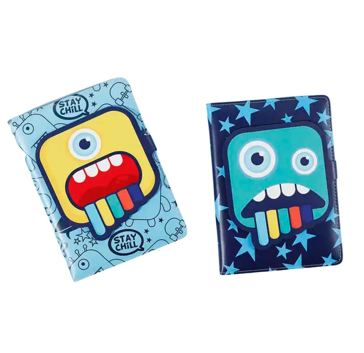 Carnet Ligné Monster's Eye - Bleu / Jaune