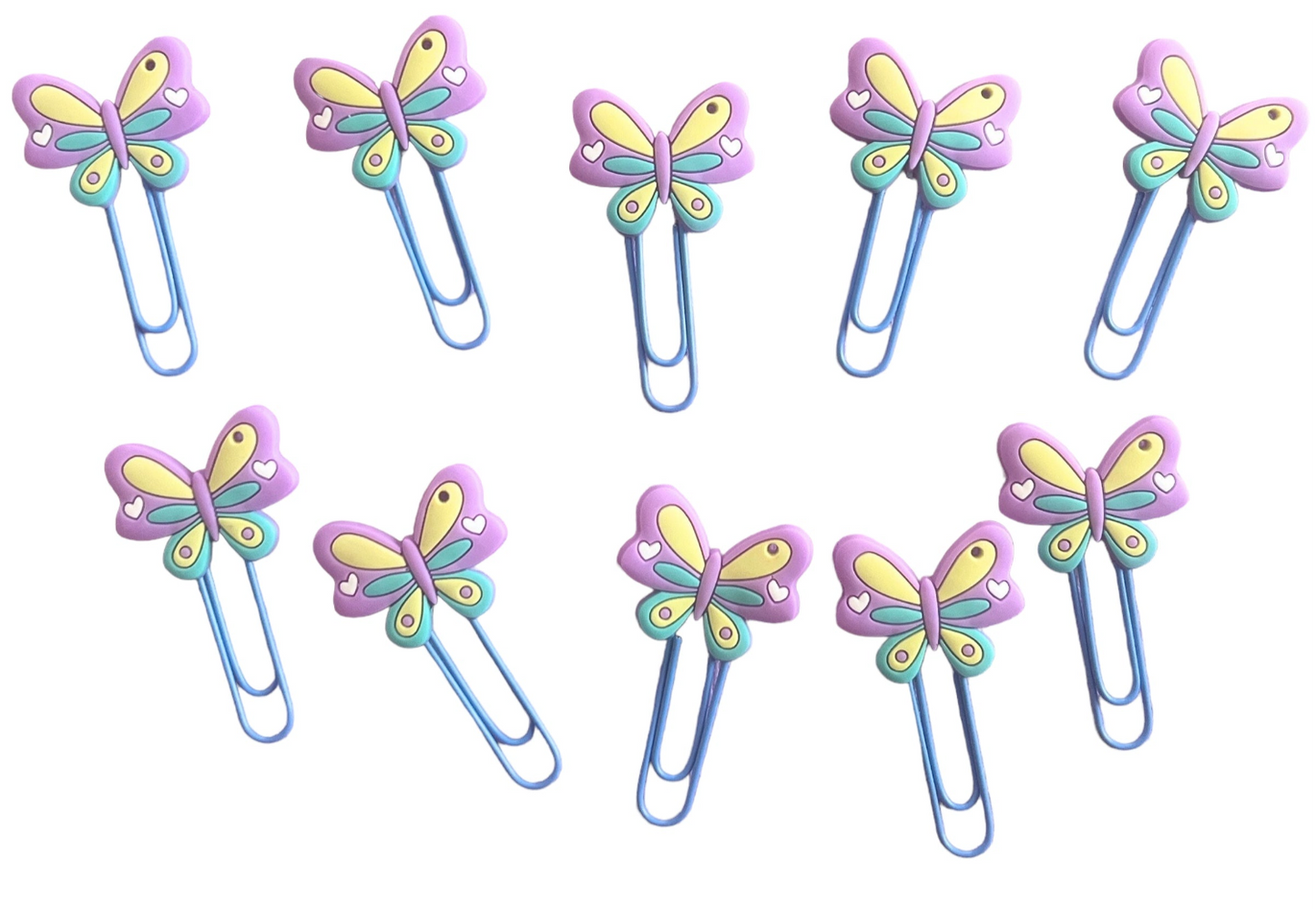 Trombones XL Papillons Lavende - Lot de 10