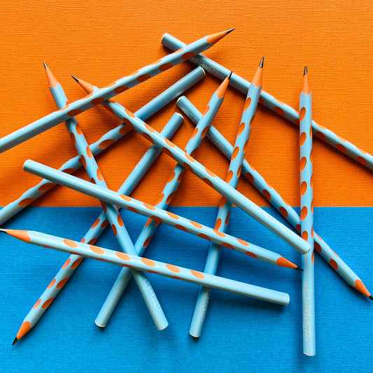 Lot de 12 Crayons - Bleu & Orange