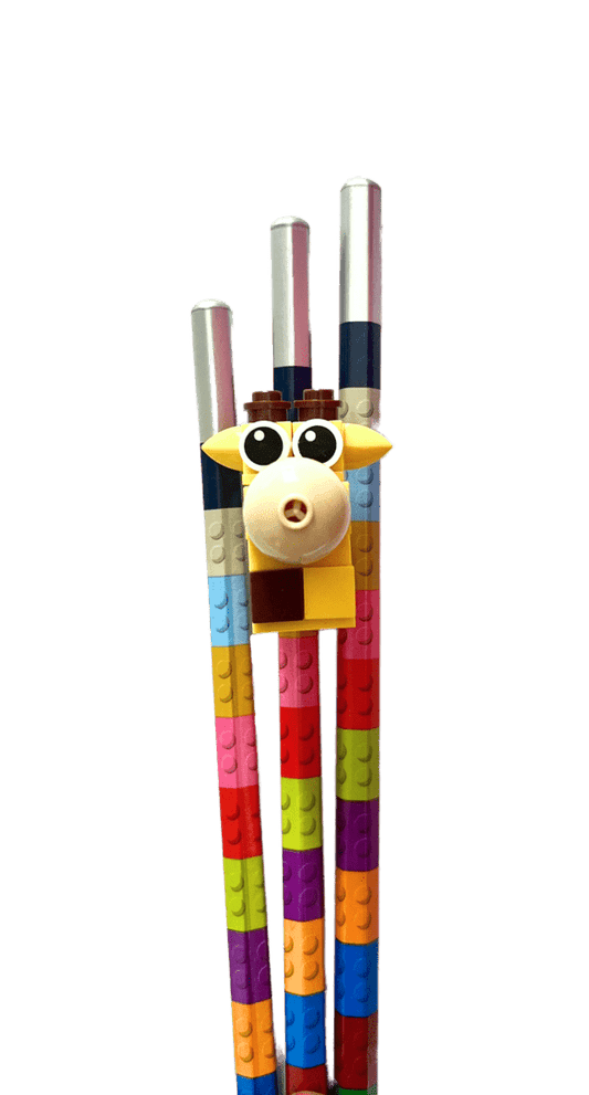 Set de 3 Crayons avec Embout - Girafe