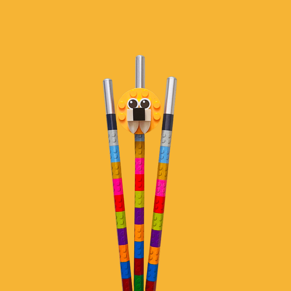 Set de 3 Crayons avec Embout - Lion