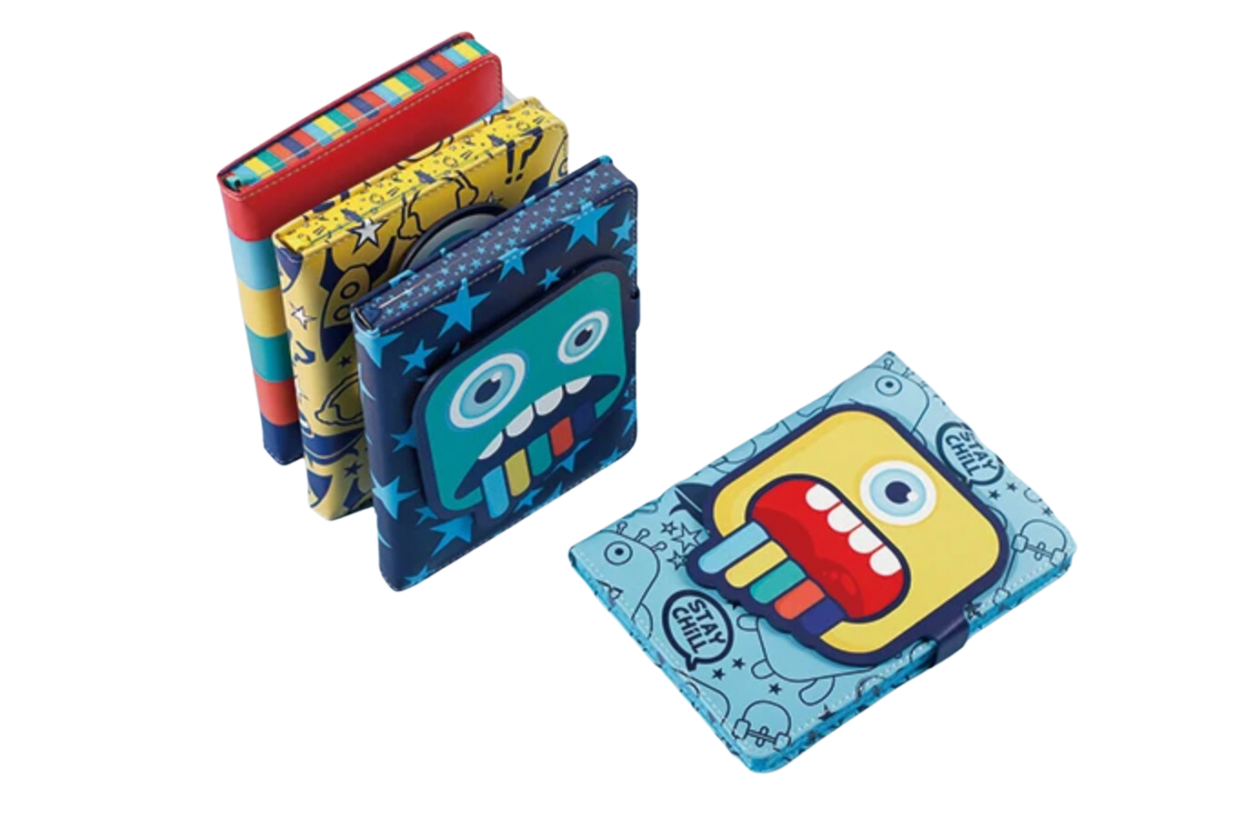 Carnet Ligné Monster's Eye - Bleu / Jaune