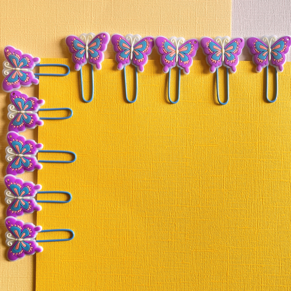 Trombones XL Papillons Violet - Lot de 10