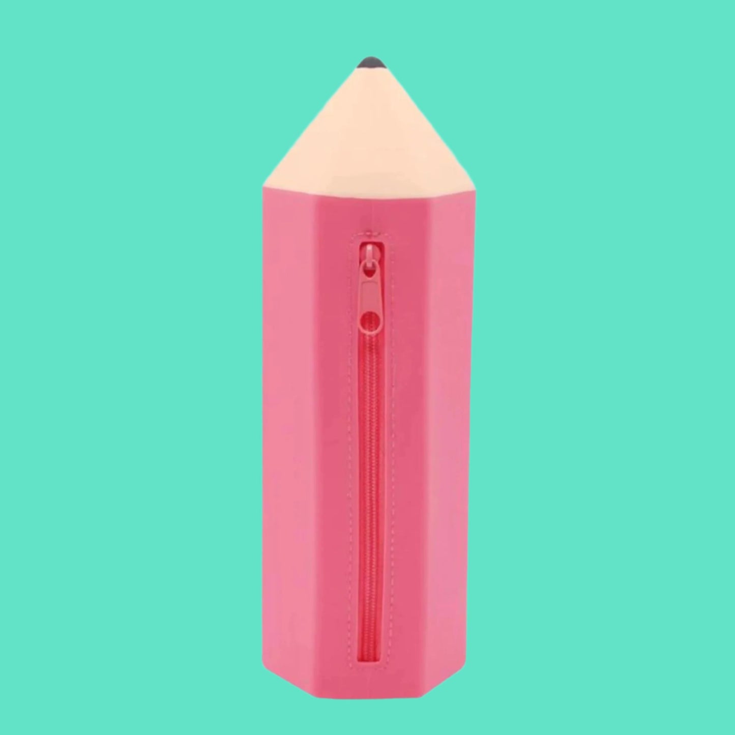 Trousse Crayon en Silicone - Rose