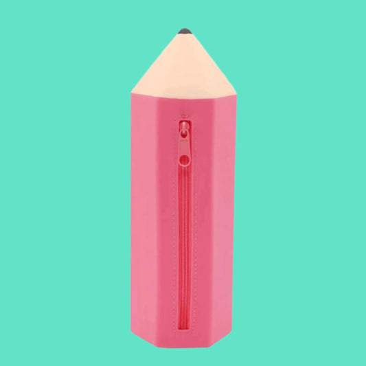 Trousse Crayon en Silicone - Rose